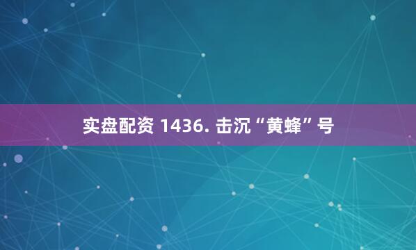 实盘配资 1436. 击沉“黄蜂”号